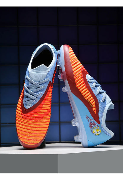 Nouvelles chaussures de football pour hommes, chaussures de sport d'extérieur, chaussures de football pour garçons, respirantes, confortables, crampons longs, chaussures d'entraînement pour adultes, antidérapantes
