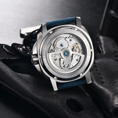 PAGANI DESIGN Men's Mechanical Watch Luxury Sapphire Glass Luminous Automatic Watch 200M Waterproof Stainless Steel Watch