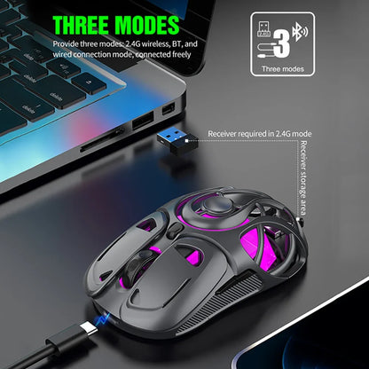 X10 Tri-Mode Gaming Mouse Wireless Mouse 10000 DPI 1000Hz Return Rate Bluetooth Mouse RGB Rechargeable Mouse BT/2.4G/Wired Mice