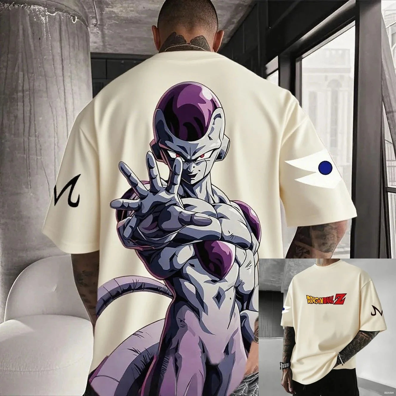 2026 Summer Dragon Ball Frieza Anime Men's T Shirt Cotton Women Short Sleeve Graphic Streetwear Casual Tops Hip Hop Y2k Clothes