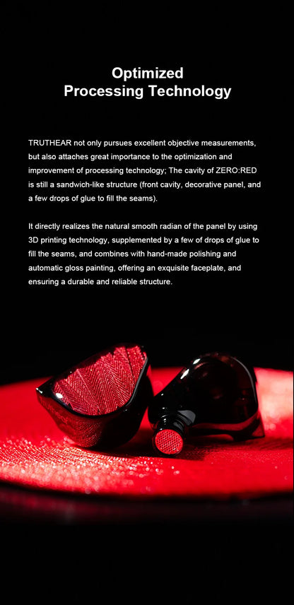 TRUTHEAR x Crinacle ZERO:RED kabelgebundene audiophile In-Ear-Kopfhörer mit dualem dynamischem Treiber, 0.78 2Pin HiFi-Kopfhörer