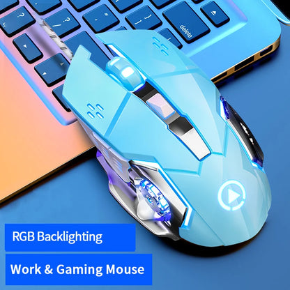 Mouse da gaming cablato USB a 6 pulsanti, retroilluminato, ergonomico, DPI regolabile, ottico, per PC gamer e computer desktop