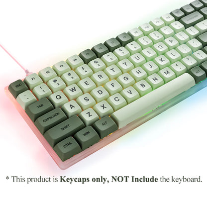 Set di keycap XDA PBT da 125 tasti Matcha Green per tastiera meccanica a 61/64/68/75/87/98/104/108 tasti per Cherry/Gateron/Otemu/Kailh