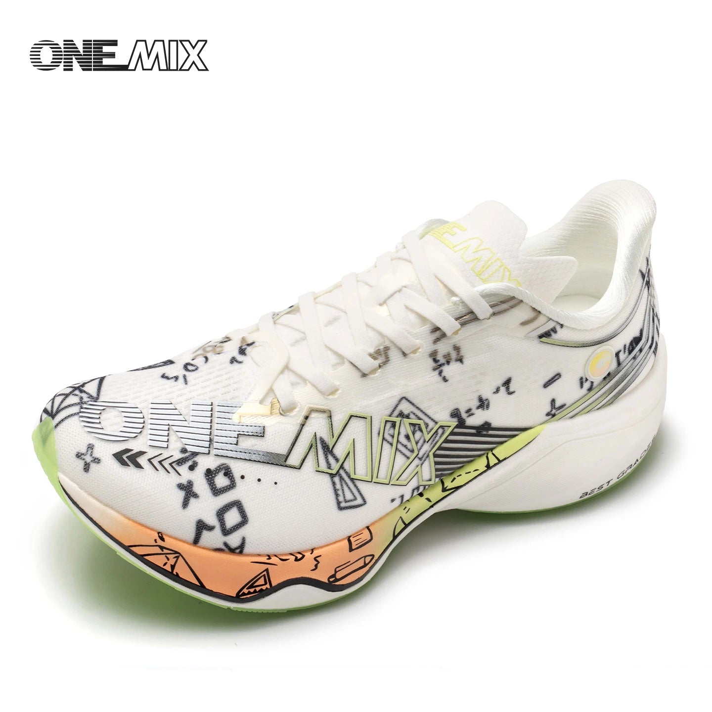 ONEMIX Sapatilhas de Corrida de Maratona em Nylon Carbon Board, Alívio de Impacto, Suporte Estável Profissional, Ressalto Ultraligeiro