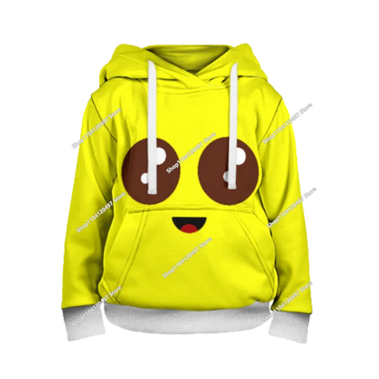 Sweatshirt com Capuz Infantil 3D 2025, Nova Série Anime Fortnite Estampada, Pullover de Marca Trendy, Presente