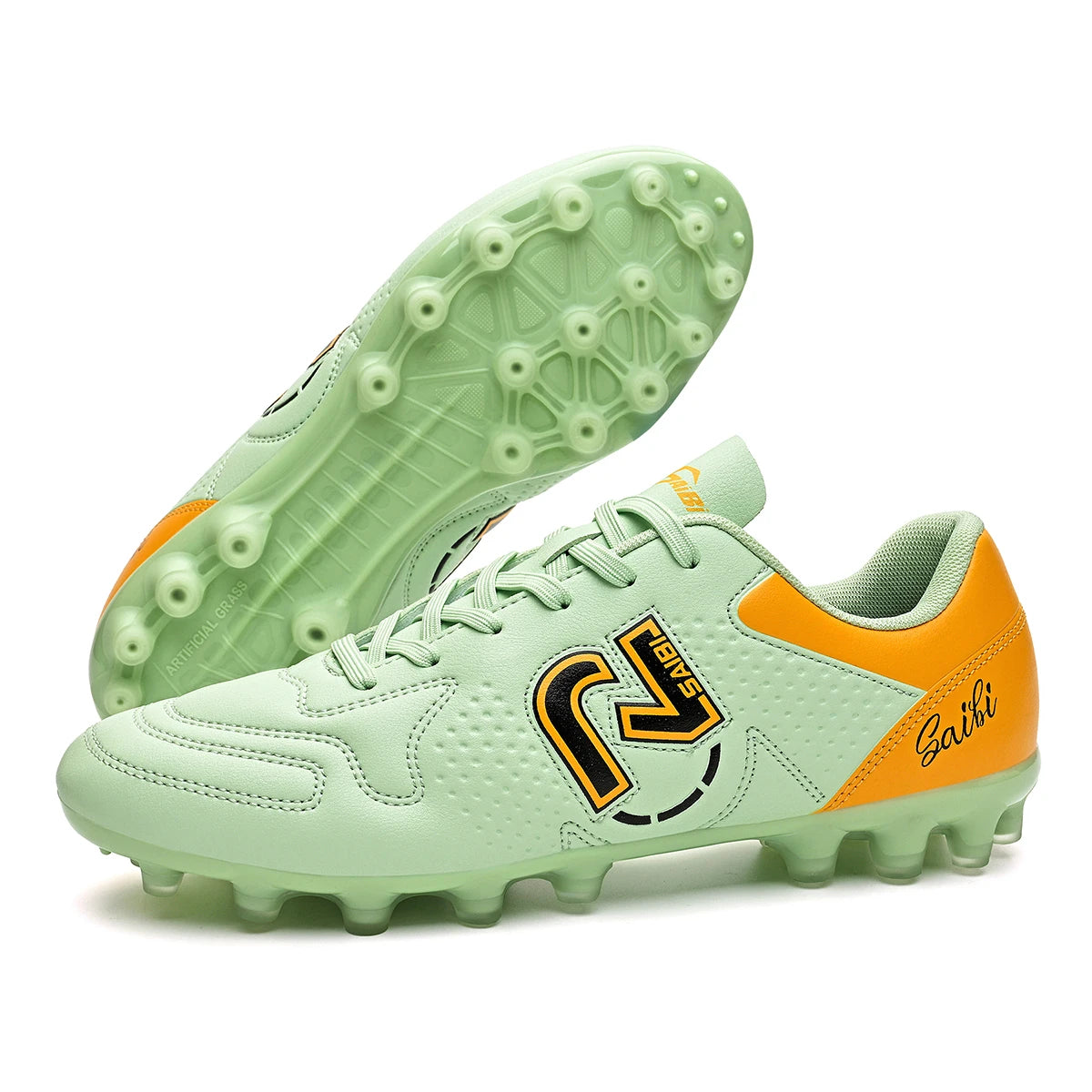 Chaussures de sport tactiques unisexes à crampons pour terrain ferme, tige en PU tissé, crampons TPU AG FG, adhérence supérieure, antidérapantes, chaussures d'entraînement pour hommes