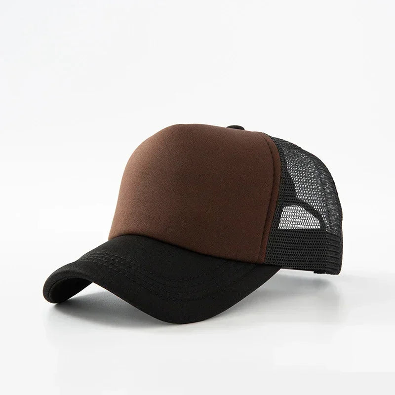 Custom Hat with Logo Printing Polyester Mesh Trucker Hat Adjustable Dad DIY Logo Baseball Cap for Men Women