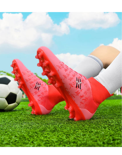 Nouvelles bottes de Football hommes chaussures de Football crampons chaussure de Football professionnelle hauts pointes antidérapantes pour grands garçons large baskets d'entraînement