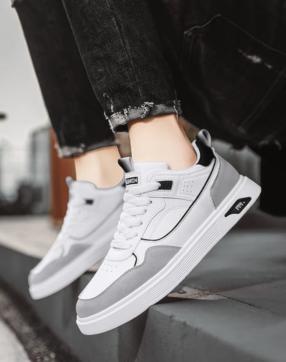Sneakers basse casual sportive da uomo, stile basket fashion, street style, scarpe da skateboard per ragazzi