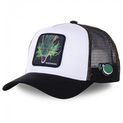 Son Goku Cap Baseball Cap Summer Travel Peaked Cap Men's Embroidery Hip-Hop Sun Visor Adjustable Trucker Mesh Cap