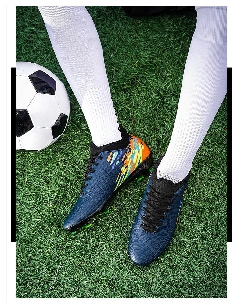 Casual Comfortable Men Sports Shoes Soccer Shoes Men Anti-slip Outdoor Grass Training Breathable Lace-up Football Boots