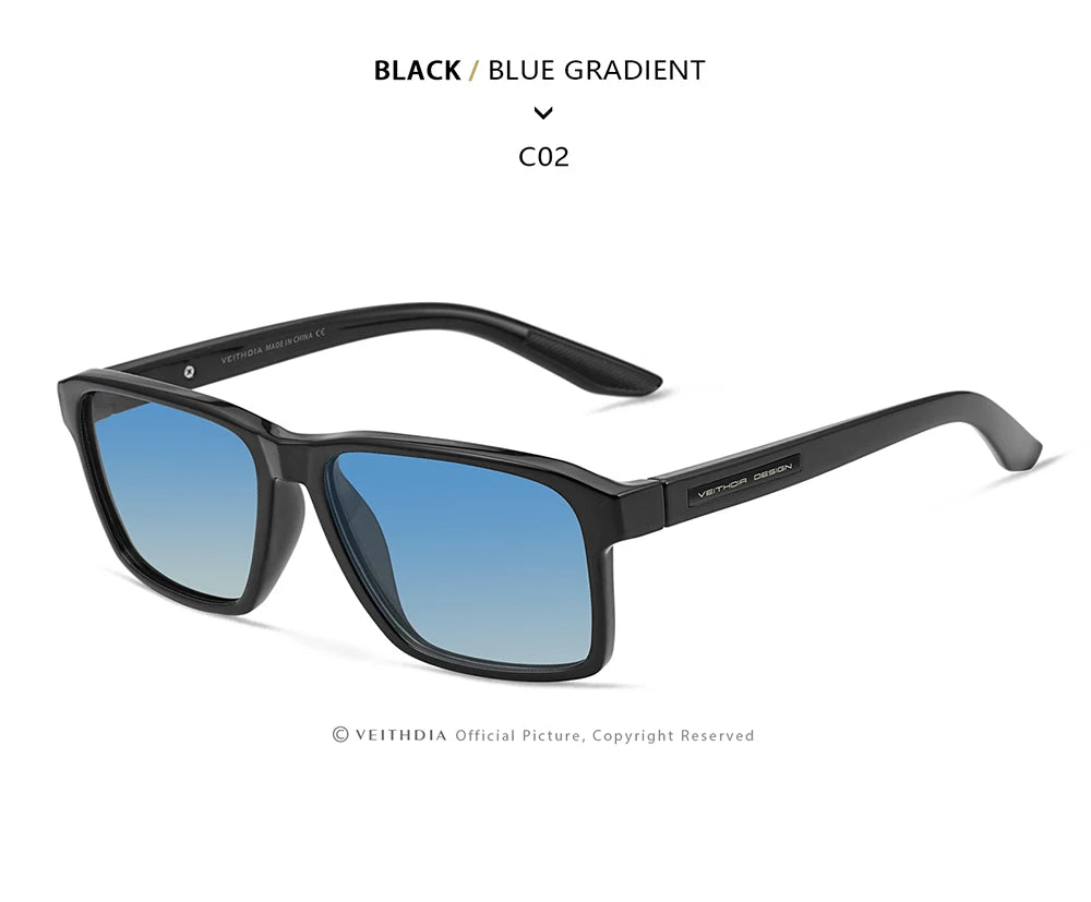 VEITHDIA Polarized UV400 Sunglasses Fashion Photochromic Gradient Mirror Lens Sports Driving Eyeglasses for Men And Women X7919