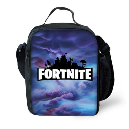 Saco térmico infantil F-FortniteS de grande capacidade para menino e menina, lancheira térmica reutilizável para estudante, piquenique e atividades ao ar livre