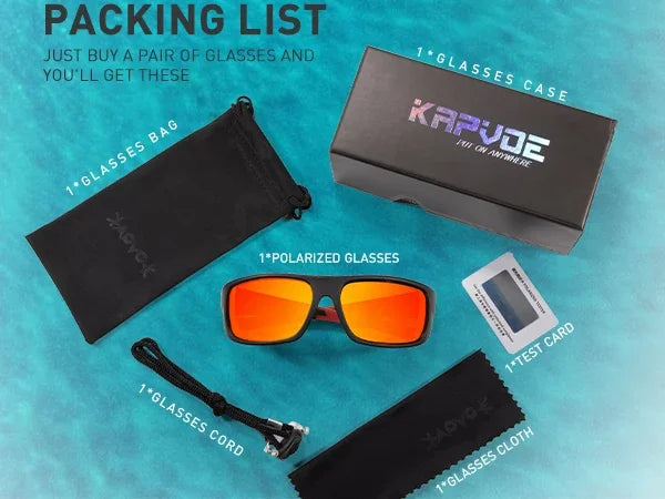 Kapvoe Polarized Sunglasses Men's Driving Shades Male Retro Sun Glasses Fashion Camping Hiking Fishing Classic UV400 Eyewear