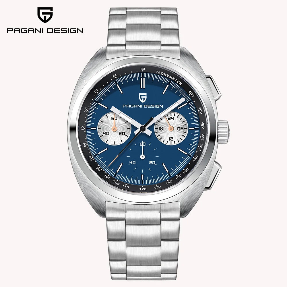Pagani Design 2026 Fashion Men's Quartz Watch Top Brand Luxury Sapphire VK63 Men's Chronograph All-Steel Diving Relógios Masculino