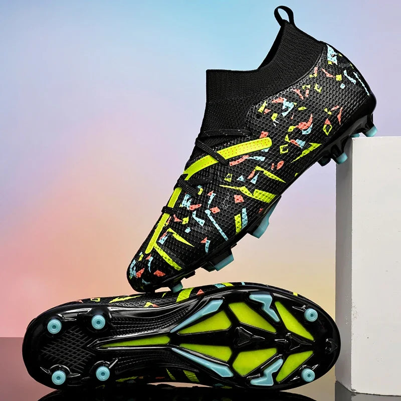Chaussures de football pour hommes, chaussures de soccer professionnelles, chaussures de futsal d'extérieur, chaussures de soccer unisexes pour terrain synthétique, chaussures de soccer respirantes pour entraînement et mat