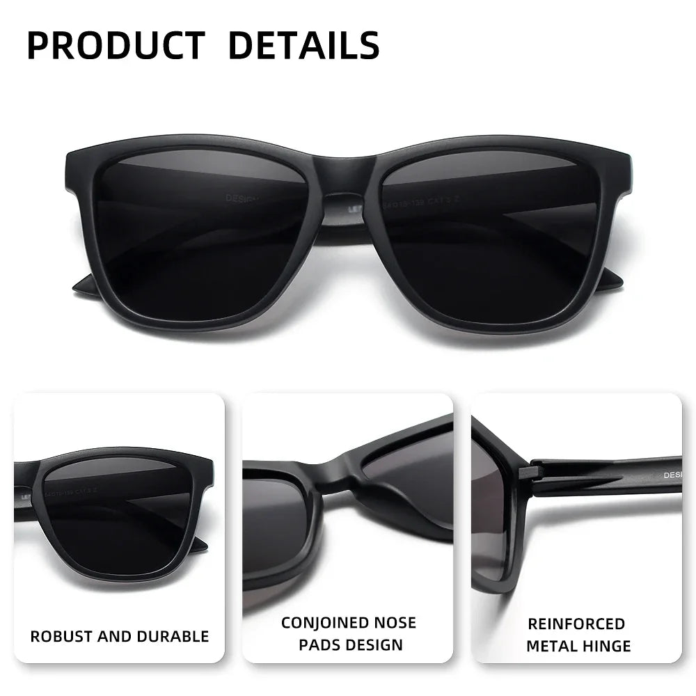 Square Frame Sunglasses Polarized UV400 Casual Men Women Driving Glasses Ultralight Unisex