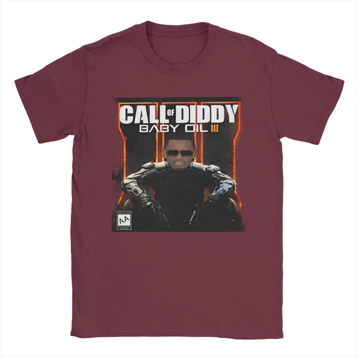 Men T-Shirt Call of Diddy Party Brainrot Sigma Humorous 100% Cotton Tees Short Sleeve  T Shirt O Neck Clothes Classic