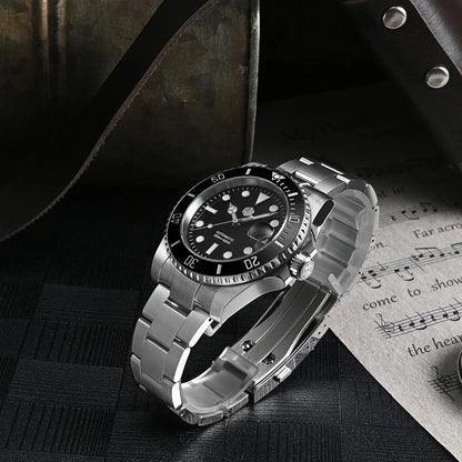 San Martin Watch New Upgraded Sub Men's PT5000 ST2130 Automatic Diving Watches with Ceramic Bezel 200m Waterproof Sapphire SN0017G