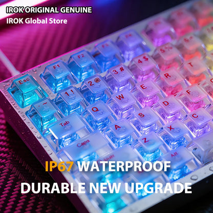 Teclado Mecânico Gaming Magnético em Alumínio IROK MG75 V2 MG75V2 Rapid Trigger 0.07ms 8KHz 0.001mm Taxa de Leitura 512K para Gamers