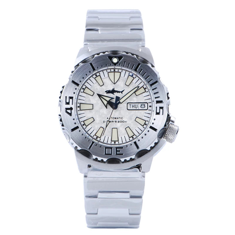 Heimdallr Sharkey Monster V2 Herren-Taucheruhr, 316L-Edelstahl, Japan NH36A-Uhrwerk, 200M wasserdicht, mechanische Herrenuhr