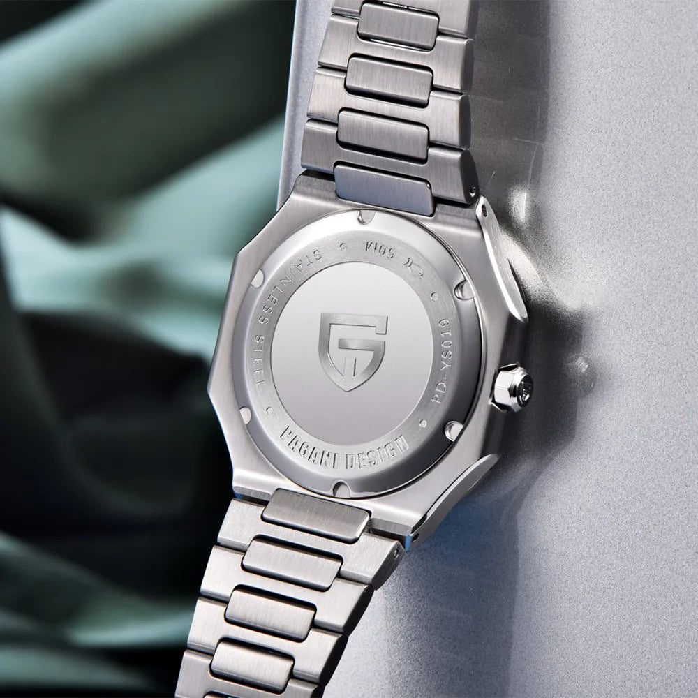 PAGANI DESIGN Neue V2 Herren-Quarzuhr mit quadratischem Gehäuse – Top-Luxusmarke, sportlich, wasserdicht, Saphirglas, Edelstahl