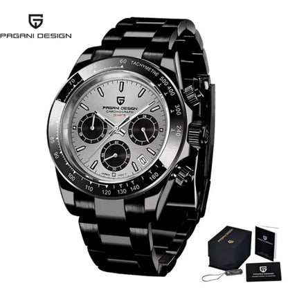 Novo Original PAGANI DESIGN PD-1664 Relógio de Pulso de Luxo para Homem, Movimento de Quartzo Japonês VK63, Safira, Cronógrafo Resistente à Água, Dourado