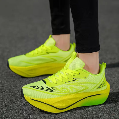 Ténis de corrida 2026 com amortecimento de ar, placa de carbono, para maratona, desporto, respiráveis, leves e antiderrapantes, para homem e mulher