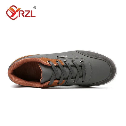 YRZL Scarpe da uomo primavera autunno impermeabili da passeggio, sneakers casual in pelle da uomo, scarpe sportive antiscivolo, calzature da tennis per uomo