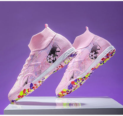 New Men's Football Boots Training Soccer Shoes Breathable Grass Cleats Match Long Spikes Indoor Sneakers Ultralight Drop Shipping