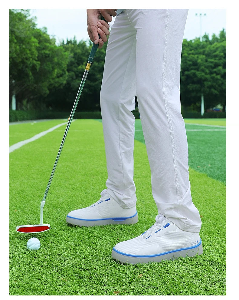 Golf Shoes Men Large Size Up to 47# Rotating Buckle Professional Non-Slip Spikeless Outdoor Beginner Training Golf Sneakers Unisex