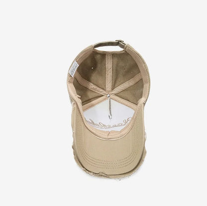 Neue coole Herren-Baseballcap aus gewaschener Baumwolle im Retro-Stil für alle Jahreszeiten – Outdoor-Sportkappe für Herren als Accessoire