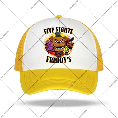 FNAF Baseball Cap Five Nights At Freddys Unisex Sun Hats Cartoon Anime Printed Hat Boys Girls Fashion Caps Birthday Party Gifts