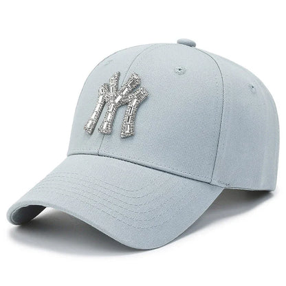 MY Rhinestone Hat Female Spring and Fall Street Casual Outdoor Duck Tongue Cap Fashion Versatile Baseball Cap Sunshade