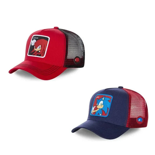 Cartoon Sonics Series Creativity Baseball Caps Summer Breathable Mesh Trucker Sun Hat Adjustable Hip-Hop Hat