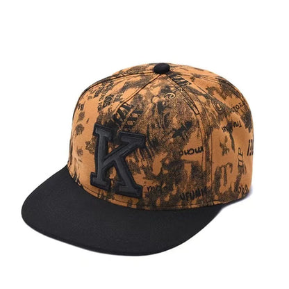 Herren-Baseballkappe mit Buchstabenstickerei, „Tide“, universell kombinierbar, flache Krempe; Damen-Sommer-Hip-Hop-Kappe, Outdoor-Sonnenkappe, verstellbare Schirmkappe