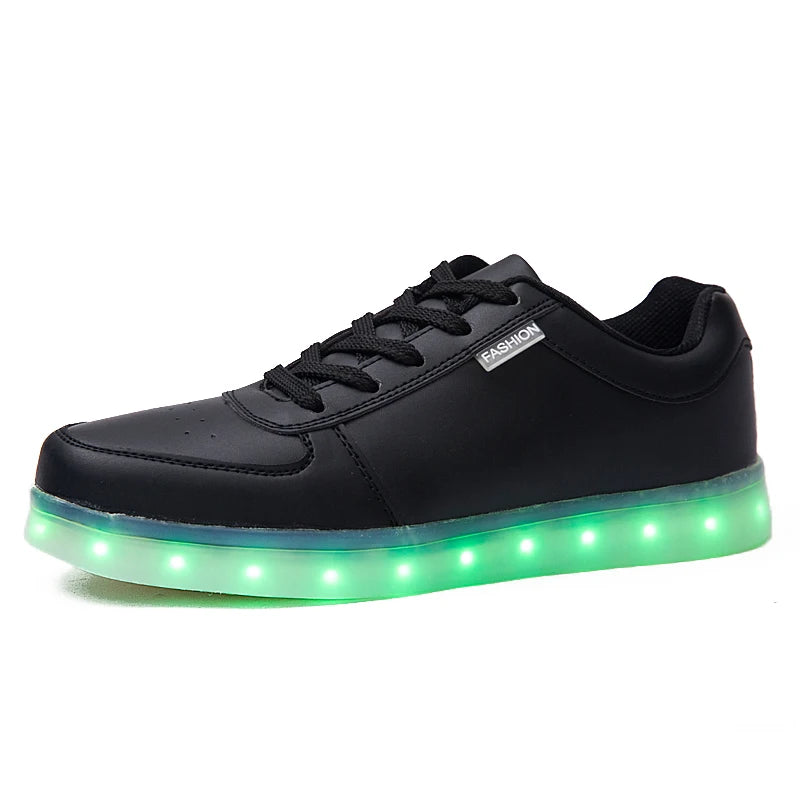 Men's Shoes Glowing Light LED Women Spring Fashion Casual Sport Lamp Party Golden Silver Boots Luminous Dancing Flats Sneakers