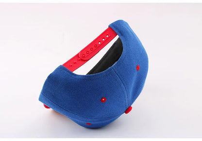 Cartoon Spider Embroidery Baseball Cap Flat Hip Hop Snapback Hat Adjustable Sun Hat for Casual Party Cosplay