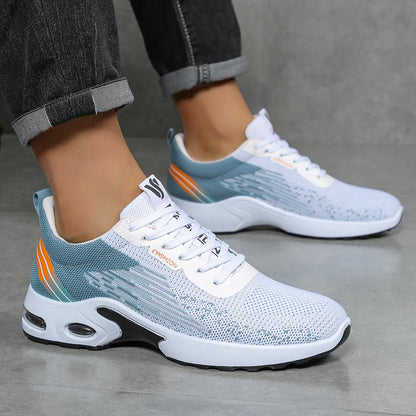 Herrenschuhe, lässige Herrenschuhe, atmungsaktives Mesh, Luftpolsterung, weiche Sohle, modische Sportschuhe im Color-Block-Design