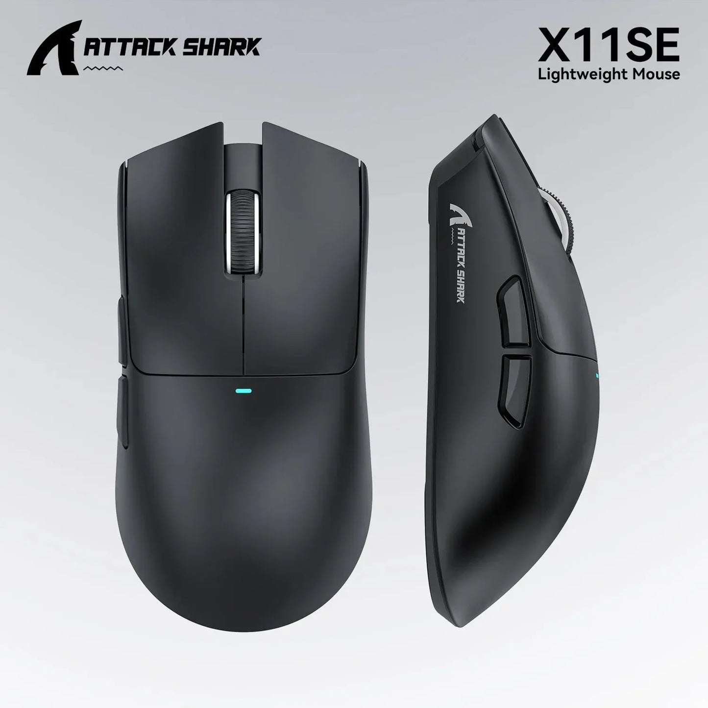 Rato Gaming Sem Fios Ultraligeiro ATTACK SHARK X11SE, vida útil de 20 milhões de ciclos, PAW3311 Gaming, 22KDPI, 400IPS, 40G, 1KHz, 65 horas, 30mAH