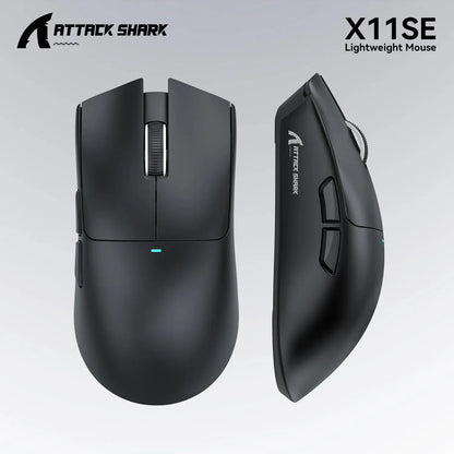 Rato Gaming Sem Fios Ultraligeiro ATTACK SHARK X11SE, vida útil de 20 milhões de ciclos, PAW3311 Gaming, 22KDPI, 400IPS, 40G, 1KHz, 65 horas, 30mAH