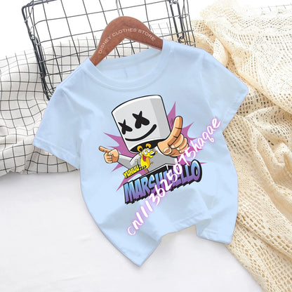 Fortnite-Kinder-T-Shirts mit Cartoon-Spiel-Figuren-Print, Fortress-Night-Tees, kurzärmelige Sommer-Tops für Jungen und Mädchen