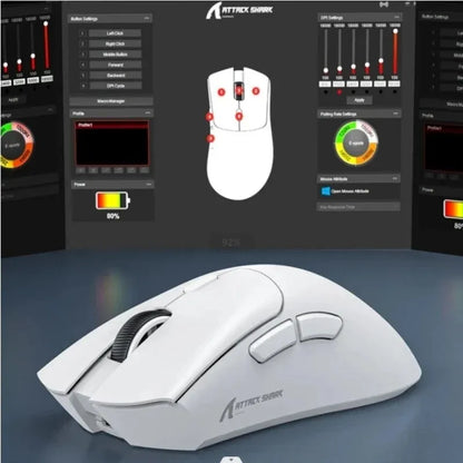 ATTACK SHARK R1 59g Ultra-Light Mouse with PAW3311, 18000 DPI, 400 IPS, 40G, 1000Hz, Tri-Mode, Broadcom BK3633 Master, 20 Million Times