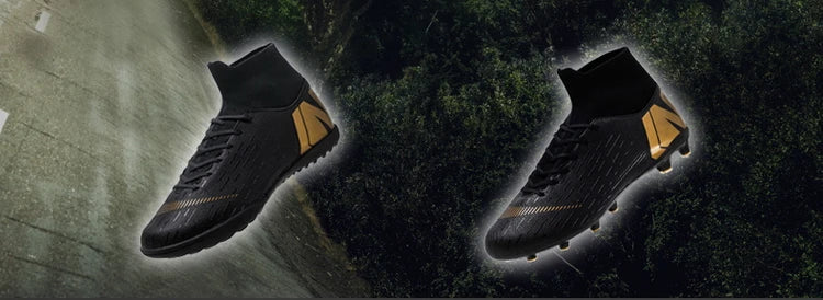 Crampons de Football pour hommes, bottes de Football, crampons d'entraînement, professionnels, résistants à l'usure, antidérapants, longues pointes TF/FG, rouge, nouveau