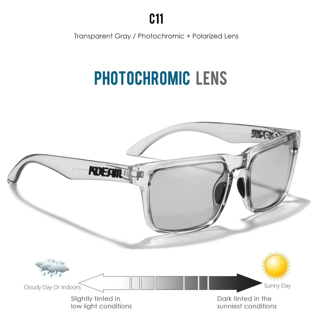 New Colors KDEAM-PLUS Large Size Square Unisex Sunglasses Polarized Photochromic Oversized Sun Glasses Fashion Anti Glare Mirror