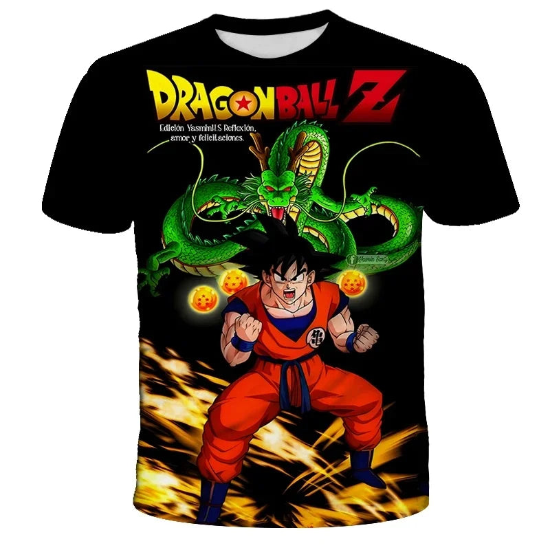 2026  Anime Dragon Ball Son Goku 3D Print Kids T Shirt Summer Fashion Casual T-shirt Boy Girl Unisex Children's Clothing Tshirt