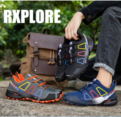 Men's Waterproof Hiking Shoes Wear-Resistant Outdoor Leather Hiking Hunting Tactical Sports Shoes