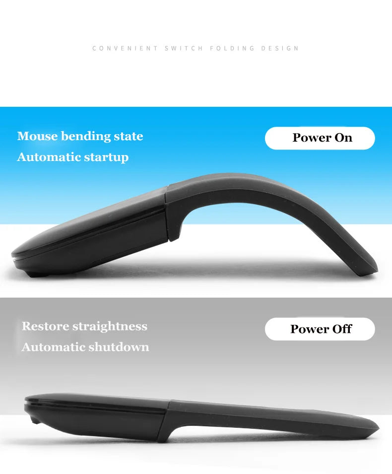 Bluetooth Arc Touch Mouse For Microsoft Surface Wireless Ergonomic Mause Computer 3D Silent Laser Mice For Laptop PC Windows