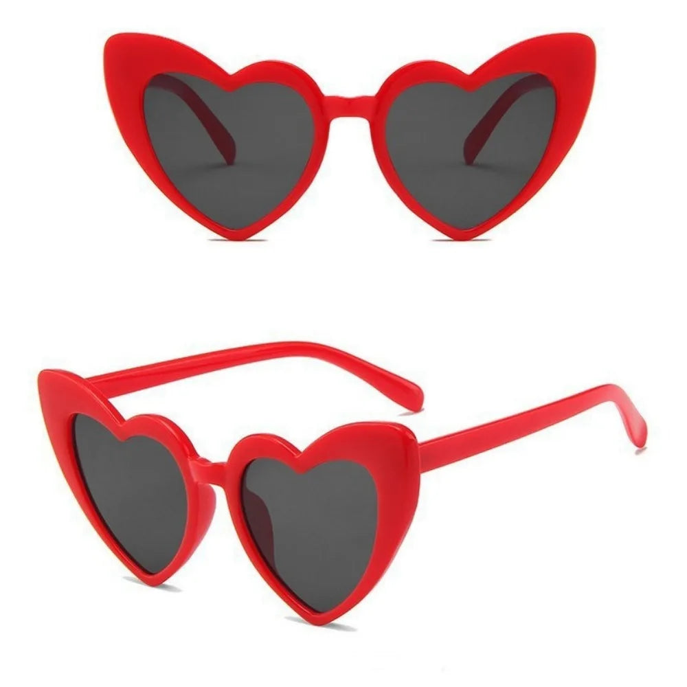 Retro Pose Love Sunglasses Female Fashion Big Face Thin Eyewear Summer Travel Sunshade