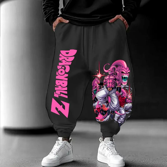 Leggings de Algodão Desportivas Americanas de Outono para Homem e Mulher, Periférico Anime Dragon Ball GOKU Majin Buu 2025